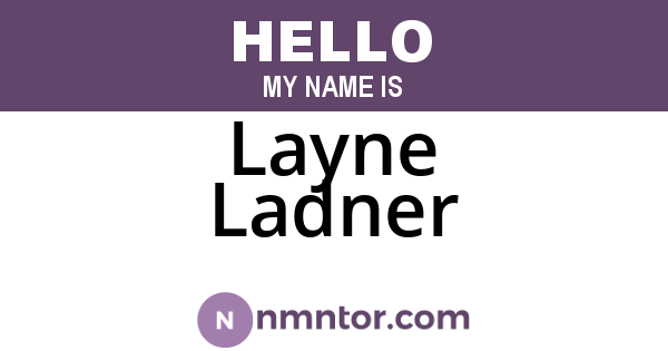 Layne Ladner