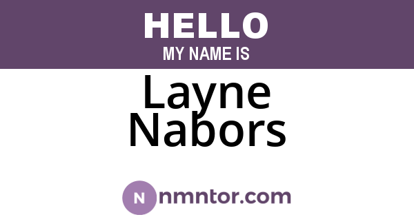 Layne Nabors