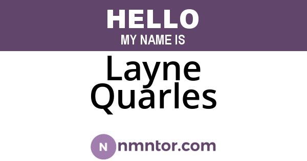 Layne Quarles