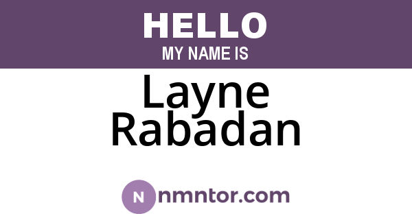 Layne Rabadan