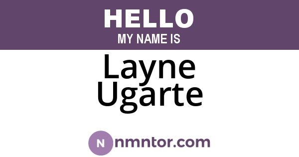 Layne Ugarte