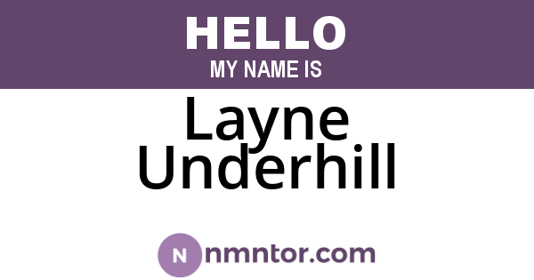 Layne Underhill