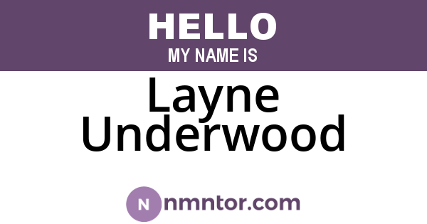 Layne Underwood