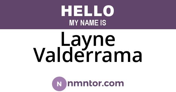 Layne Valderrama