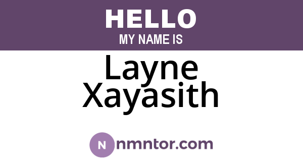 Layne Xayasith