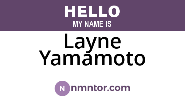 Layne Yamamoto