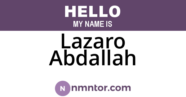 Lazaro Abdallah