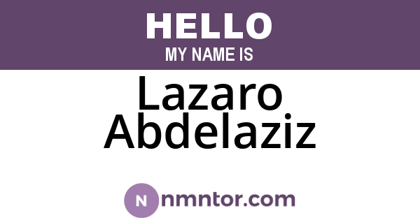 Lazaro Abdelaziz