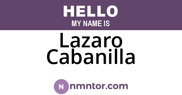 Lazaro Cabanilla