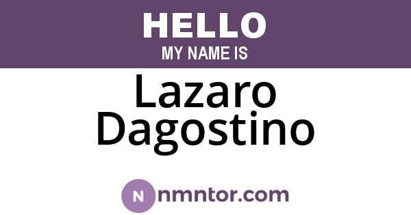 Lazaro Dagostino