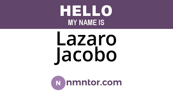 Lazaro Jacobo