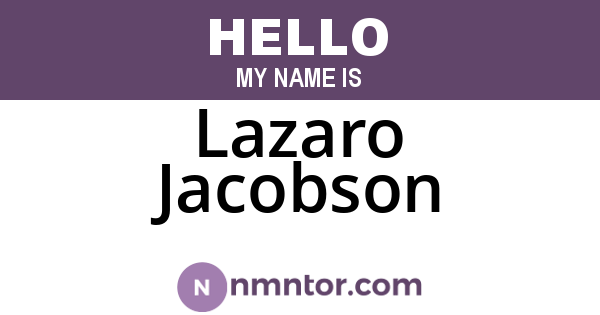 Lazaro Jacobson