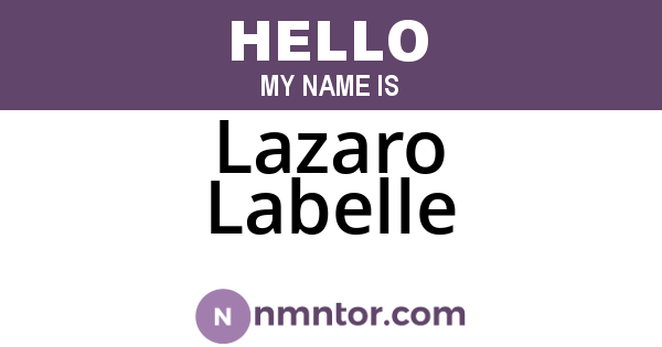 Lazaro Labelle