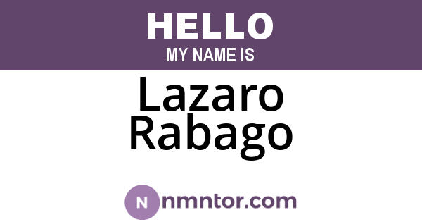 Lazaro Rabago