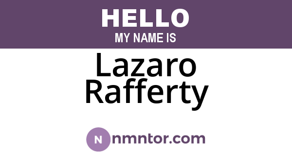 Lazaro Rafferty