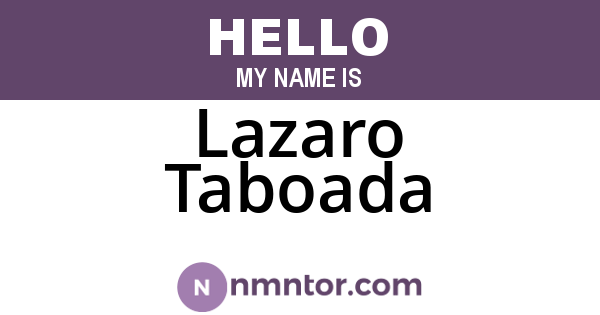 Lazaro Taboada