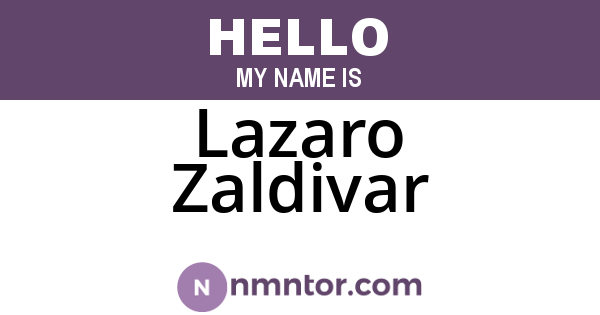 Lazaro Zaldivar