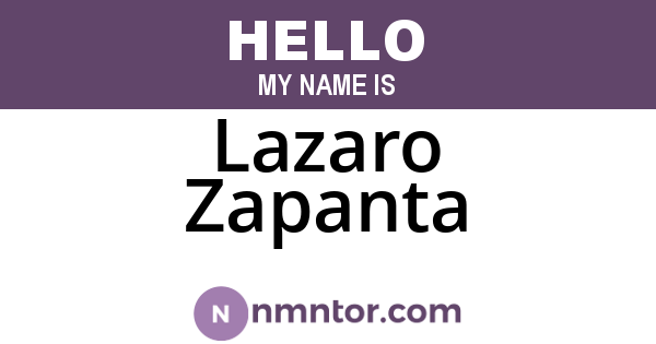 Lazaro Zapanta