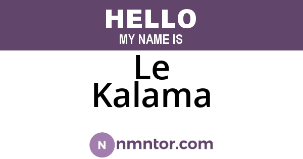 Le Kalama