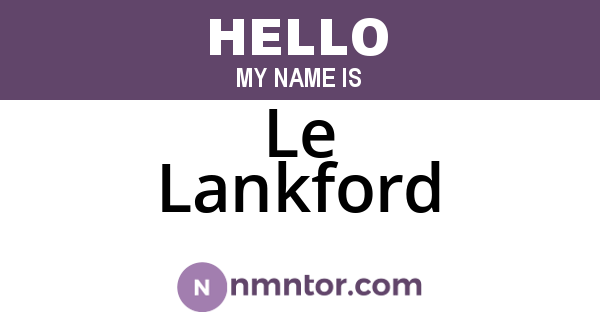 Le Lankford