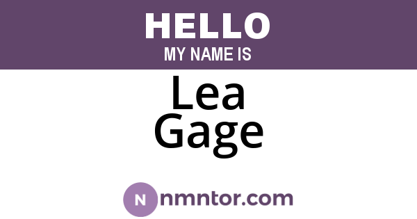 Lea Gage