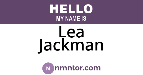 Lea Jackman