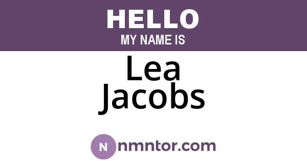 Lea Jacobs