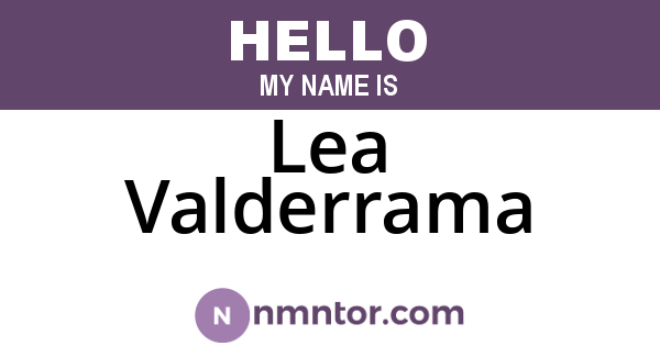Lea Valderrama