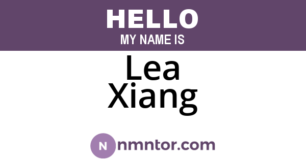 Lea Xiang