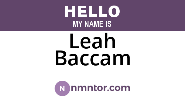 Leah Baccam