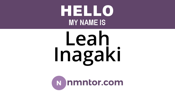 Leah Inagaki