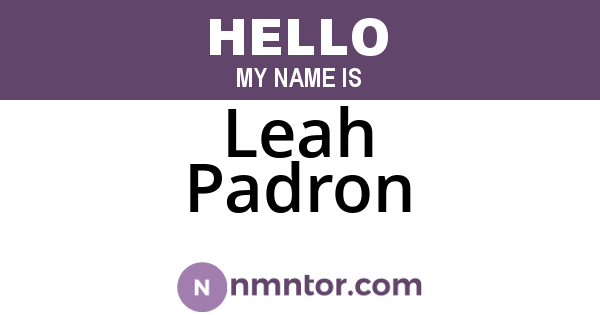 Leah Padron