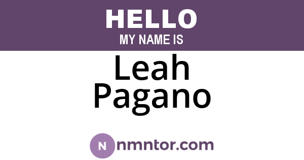Leah Pagano