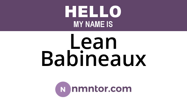 Lean Babineaux