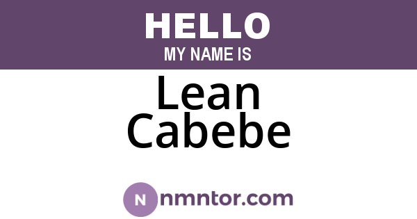 Lean Cabebe