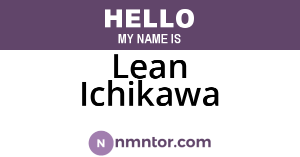Lean Ichikawa