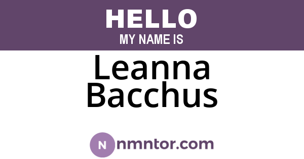 Leanna Bacchus