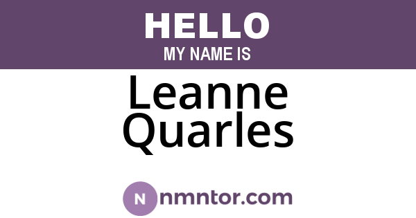 Leanne Quarles