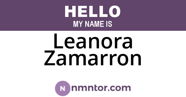 Leanora Zamarron