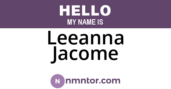 Leeanna Jacome