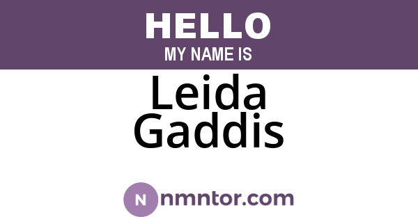 Leida Gaddis