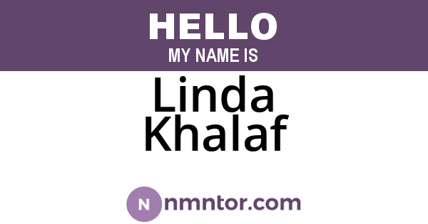Linda Khalaf