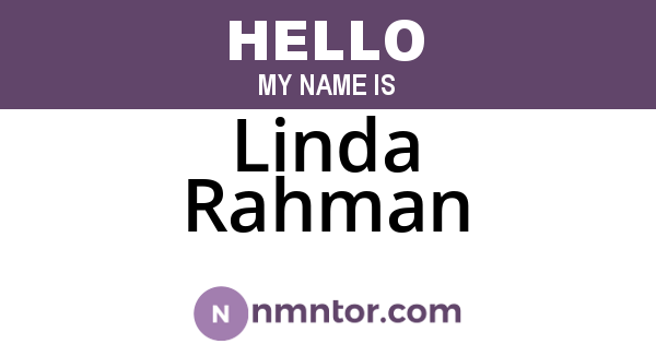 Linda Rahman