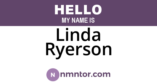 Linda Ryerson