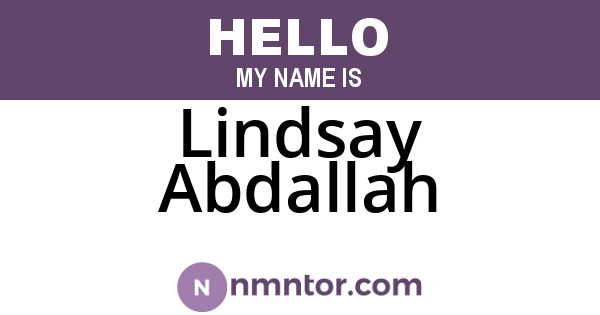 Lindsay Abdallah
