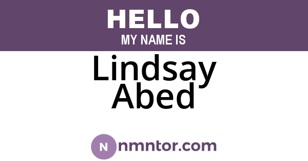 Lindsay Abed