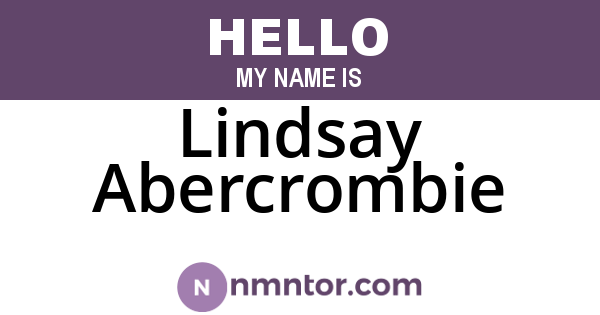 Lindsay Abercrombie