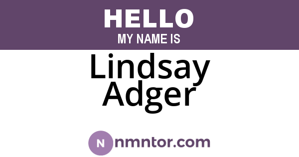 Lindsay Adger