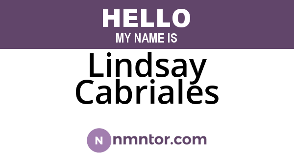 Lindsay Cabriales