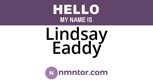 Lindsay Eaddy